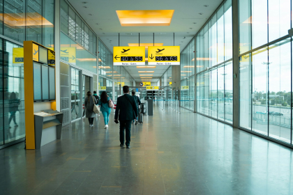 View the largest international airports
